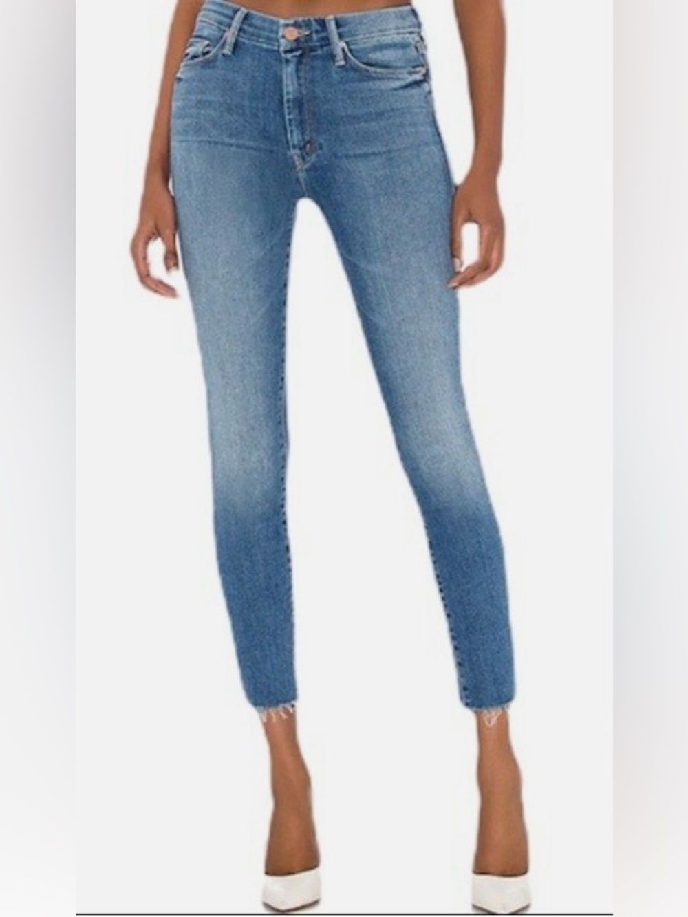 MOTHER High Waisted Looker Ankle Fray sz 29
